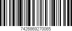 Código de barras (EAN, GTIN, SKU, ISBN): '7426869270065'