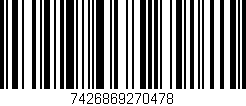 Código de barras (EAN, GTIN, SKU, ISBN): '7426869270478'