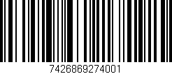 Código de barras (EAN, GTIN, SKU, ISBN): '7426869274001'