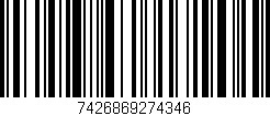 Código de barras (EAN, GTIN, SKU, ISBN): '7426869274346'