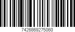 Código de barras (EAN, GTIN, SKU, ISBN): '7426869275060'