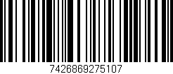 Código de barras (EAN, GTIN, SKU, ISBN): '7426869275107'