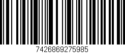Código de barras (EAN, GTIN, SKU, ISBN): '7426869275985'