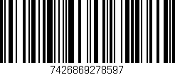 Código de barras (EAN, GTIN, SKU, ISBN): '7426869278597'