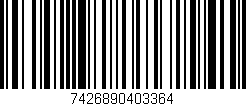 Código de barras (EAN, GTIN, SKU, ISBN): '7426890403364'