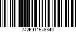 Código de barras (EAN, GTIN, SKU, ISBN): '7426911546643'