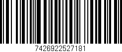 Código de barras (EAN, GTIN, SKU, ISBN): '7426922527181'