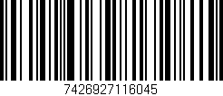 Código de barras (EAN, GTIN, SKU, ISBN): '7426927116045'