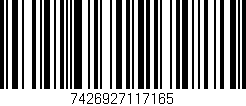 Código de barras (EAN, GTIN, SKU, ISBN): '7426927117165'