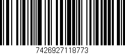 Código de barras (EAN, GTIN, SKU, ISBN): '7426927118773'