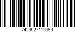 Código de barras (EAN, GTIN, SKU, ISBN): '7426927118858'