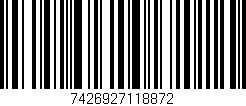 Código de barras (EAN, GTIN, SKU, ISBN): '7426927118872'