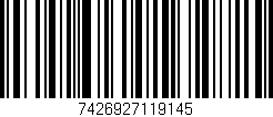 Código de barras (EAN, GTIN, SKU, ISBN): '7426927119145'