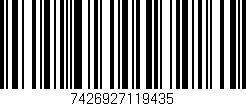 Código de barras (EAN, GTIN, SKU, ISBN): '7426927119435'