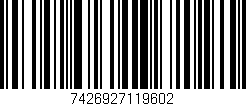 Código de barras (EAN, GTIN, SKU, ISBN): '7426927119602'