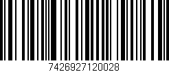 Código de barras (EAN, GTIN, SKU, ISBN): '7426927120028'