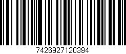 Código de barras (EAN, GTIN, SKU, ISBN): '7426927120394'