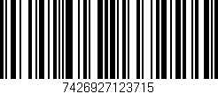 Código de barras (EAN, GTIN, SKU, ISBN): '7426927123715'