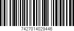 Código de barras (EAN, GTIN, SKU, ISBN): '7427014029446'