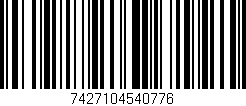 Código de barras (EAN, GTIN, SKU, ISBN): '7427104540776'