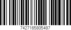 Código de barras (EAN, GTIN, SKU, ISBN): '7427165805487'