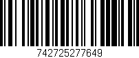 Código de barras (EAN, GTIN, SKU, ISBN): '742725277649'