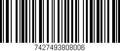 Código de barras (EAN, GTIN, SKU, ISBN): '7427493808006'