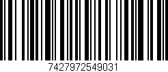 Código de barras (EAN, GTIN, SKU, ISBN): '7427972549031'