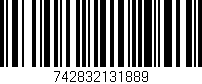 Código de barras (EAN, GTIN, SKU, ISBN): '742832131889'