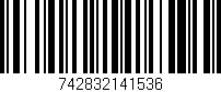 Código de barras (EAN, GTIN, SKU, ISBN): '742832141536'