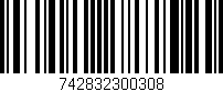 Código de barras (EAN, GTIN, SKU, ISBN): '742832300308'