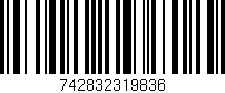 Código de barras (EAN, GTIN, SKU, ISBN): '742832319836'