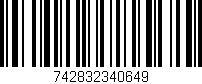 Código de barras (EAN, GTIN, SKU, ISBN): '742832340649'