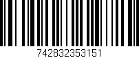 Código de barras (EAN, GTIN, SKU, ISBN): '742832353151'