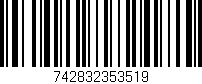 Código de barras (EAN, GTIN, SKU, ISBN): '742832353519'