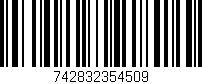 Código de barras (EAN, GTIN, SKU, ISBN): '742832354509'