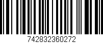 Código de barras (EAN, GTIN, SKU, ISBN): '742832360272'