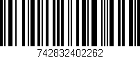 Código de barras (EAN, GTIN, SKU, ISBN): '742832402262'
