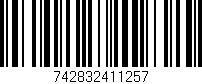 Código de barras (EAN, GTIN, SKU, ISBN): '742832411257'