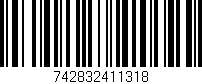 Código de barras (EAN, GTIN, SKU, ISBN): '742832411318'