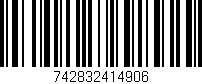 Código de barras (EAN, GTIN, SKU, ISBN): '742832414906'