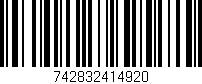 Código de barras (EAN, GTIN, SKU, ISBN): '742832414920'