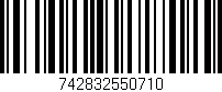 Código de barras (EAN, GTIN, SKU, ISBN): '742832550710'