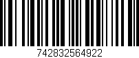 Código de barras (EAN, GTIN, SKU, ISBN): '742832564922'
