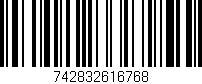 Código de barras (EAN, GTIN, SKU, ISBN): '742832616768'
