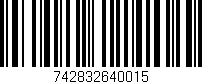 Código de barras (EAN, GTIN, SKU, ISBN): '742832640015'