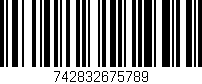 Código de barras (EAN, GTIN, SKU, ISBN): '742832675789'