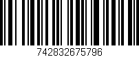 Código de barras (EAN, GTIN, SKU, ISBN): '742832675796'
