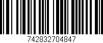 Código de barras (EAN, GTIN, SKU, ISBN): '742832704847'