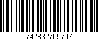 Código de barras (EAN, GTIN, SKU, ISBN): '742832705707'